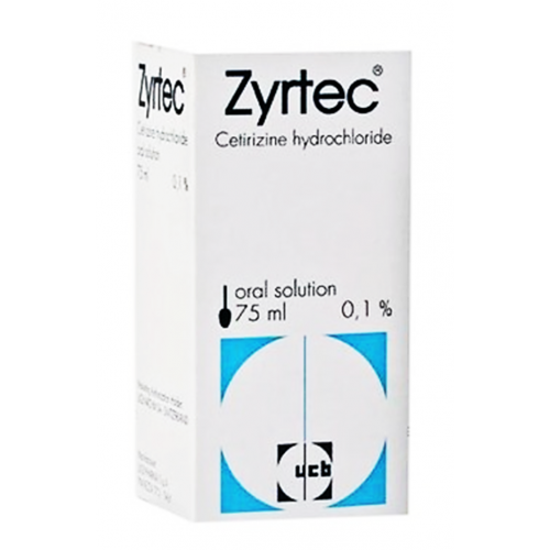 ZYRTEC ® ORAL SOLUTION 0.1 Syrup ( Cetrizine ) 100 mL